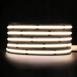 Taśma LED COB 24V 12W 8mm 528 d/m Neon NW 4000K 1m z rolki 30m cięty co 1mm