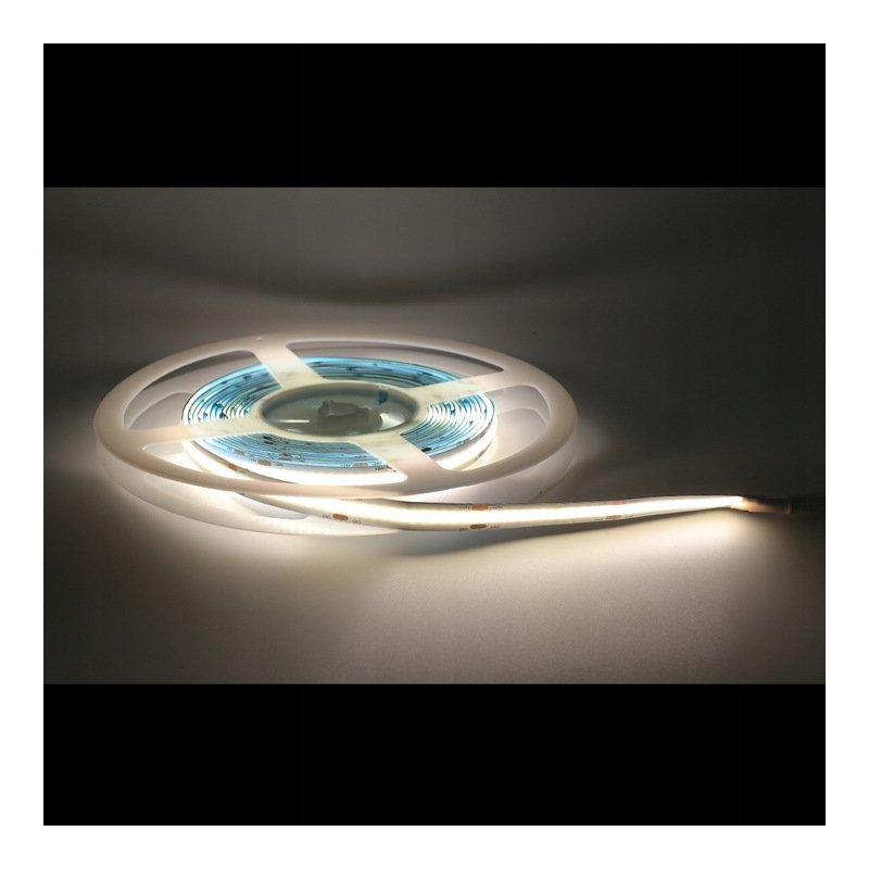 Taśma LED COB 24V 12W 8mm 528 d/m Neon NW 4000K 1m z rolki 30m cięty co 1mm