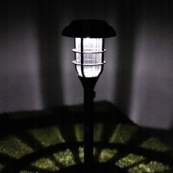 Lampka ogrodowa SOLARNA latarenka wbijana okrągła