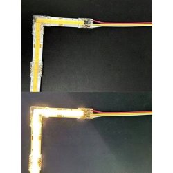 2x Złączka LED MONO CCT COB DIGITAL taśm cyfrowych 3 PIN 10mm łącznik kabel