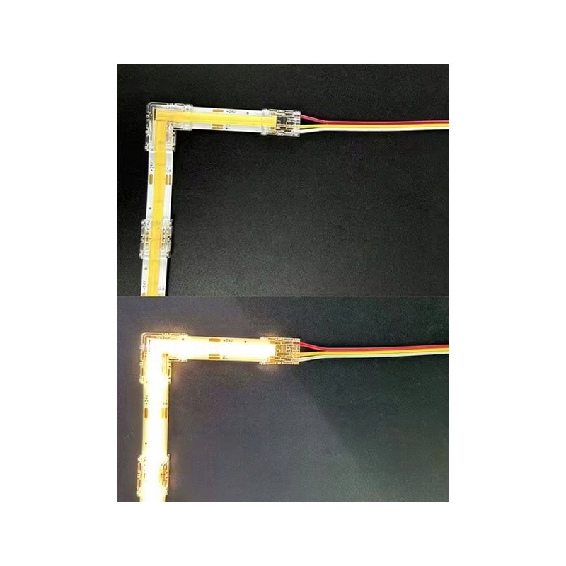 2x Złączka LED MONO CCT COB DIGITAL taśm cyfrowych 3 PIN 10mm łącznik kabel