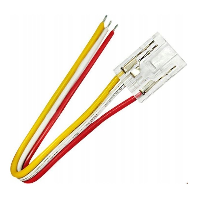 2x Złączka LED MONO CCT COB DIGITAL taśm cyfrowych 3 PIN 10mm łącznik kabel