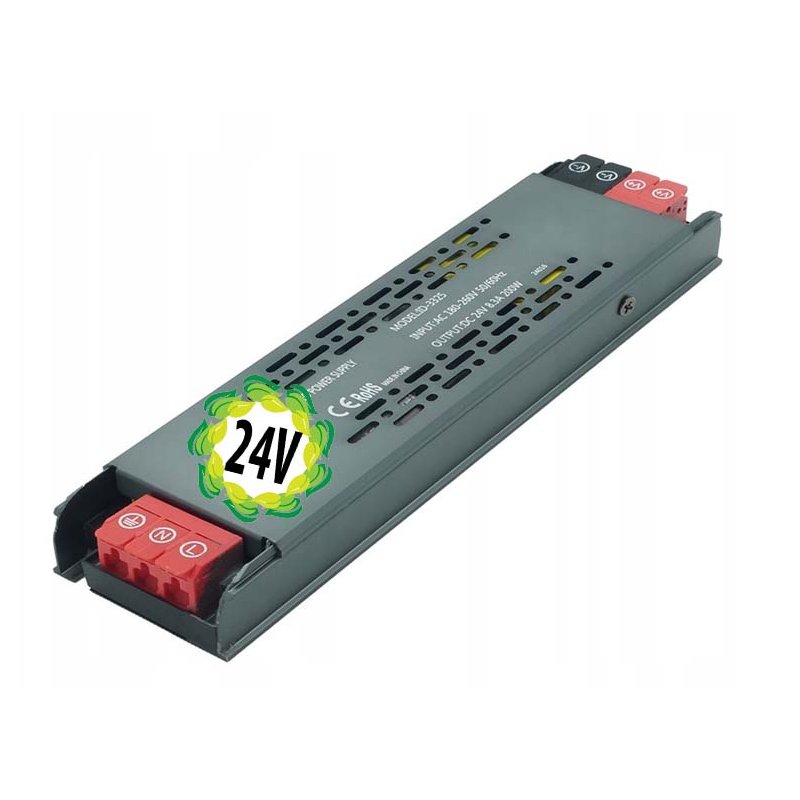 Zasilacz PROFESJONALNY płaski 24V 6,25A MOCNY 150W IP20 SUPER SLIM taśm led
