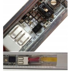 Włącznik profilowy 12V-24V ruch PIR do profili taśm LED COB bez lutowania