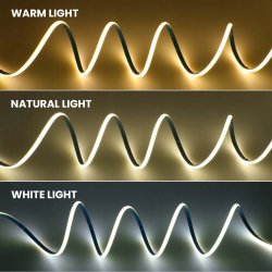 Taśma LED COB wąska 5mm 24V 600 diod/m 12W/mb linia neon mutiwhite CCT 5m