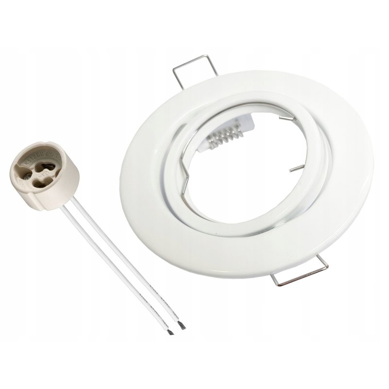 OPRAWA HALOGENOWA LED RUCHOMA BIAŁA + GNIAZDO GU10