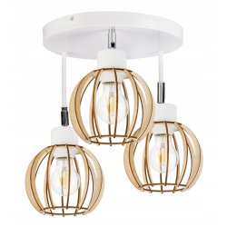 LAMPA plafon SUFITOWA ŻYRANDOL ruchomy loft DREWNO