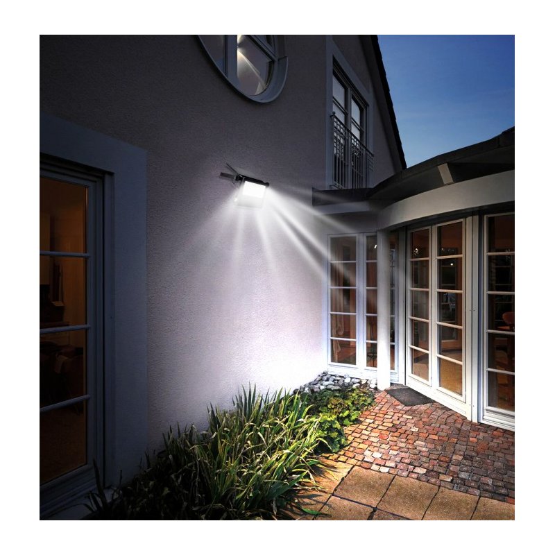 Lampa solarna NAŚWIETLACZ z panelem solarnym z czujnikiem ruchu zmierzch MV