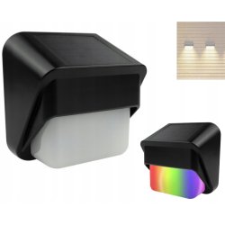 Lampa PREMIUM Elewacyjna Solarna Ogrodowa Kinkiet solarny LED RGB + NW IP65
