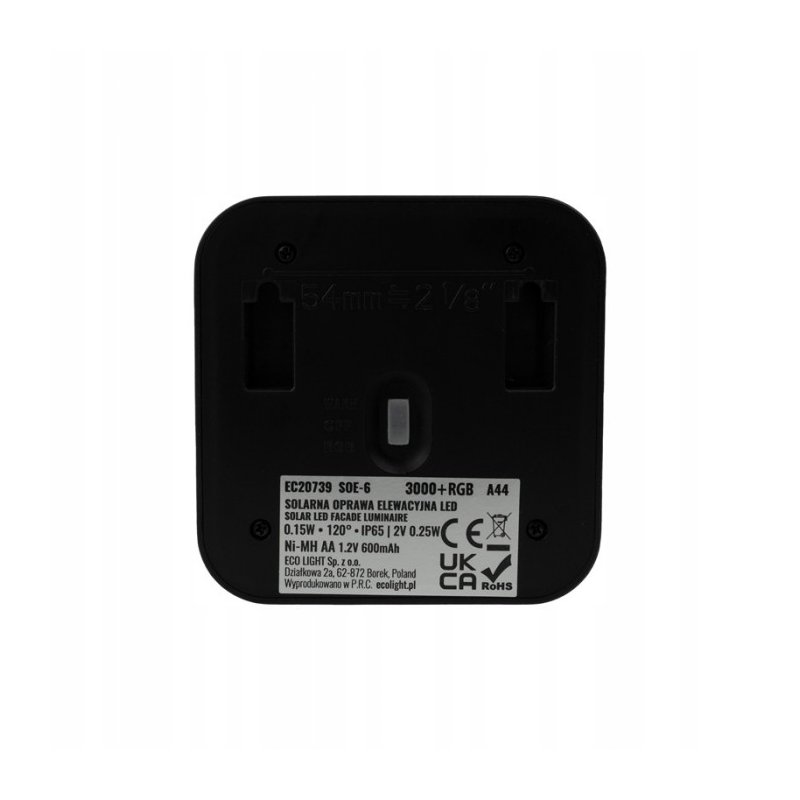 Lampa PREMIUM Elewacyjna Solarna Ogrodowa Kinkiet solarny LED RGB + NW IP65