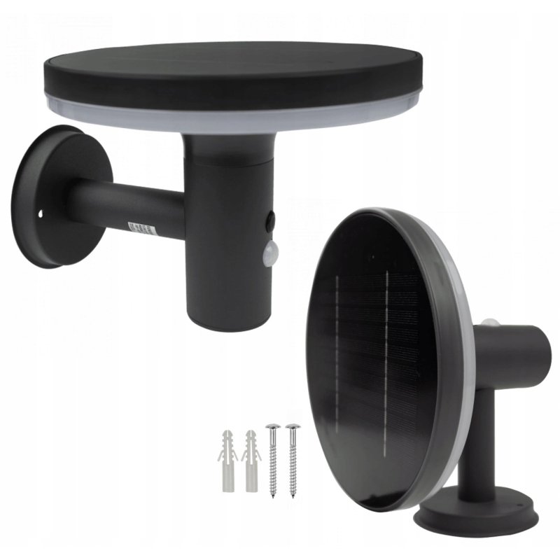 Lampa PREMIUM Elewacyjna Solarna Ogrodowa LED NW Kinkiet solarny + PIR