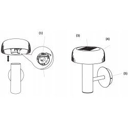 Lampa PREMIUM Elewacyjna Solarna Ogrodowa LED NW Kinkiet solarny i na USB