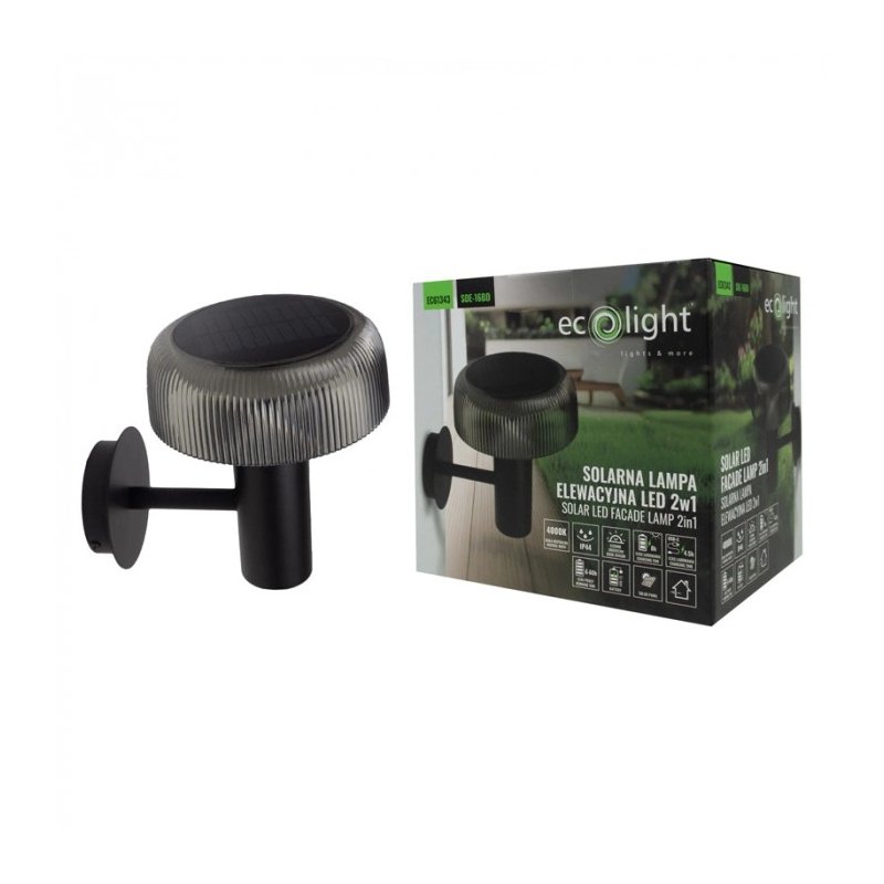Lampa PREMIUM Elewacyjna Solarna Ogrodowa LED NW Kinkiet solarny i na USB