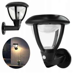 Lampa PREMIUM Elewacyjna Solarna Ogrodowa Kinkiet solarny LED NW + PIR