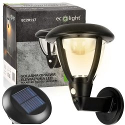 Lampa PREMIUM Elewacyjna Solarna Ogrodowa Kinkiet solarny LED NW + PIR