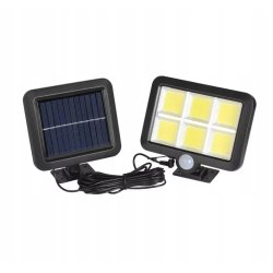 Lampa solarna NAŚWIETLACZ z panelem solarnym na kablu z czujnikiem PIR