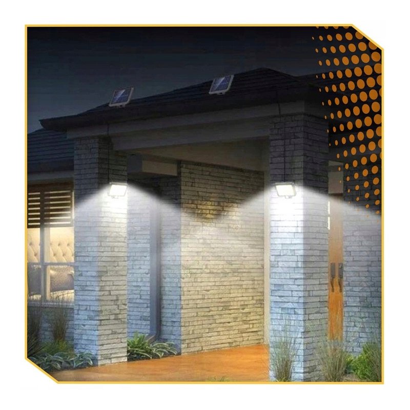 Lampa solarna NAŚWIETLACZ z panelem solarnym na kablu z czujnikiem PIR