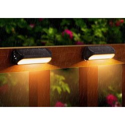 Lampa PREMIUM Elewacyjna Solarna Ogrodowa Kinkiet solarny LED RGBW WW IP65