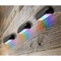 Lampa PREMIUM Elewacyjna Solarna Ogrodowa Kinkiet solarny LED RGBW WW IP65