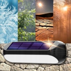 Lampa PREMIUM Elewacyjna Solarna Ogrodowa Kinkiet solarny LED RGBW WW IP65