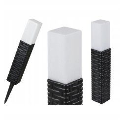 Lampka ogrodowa SOLARNA ratanowa słupek ogrodowy LAMPA wbijana barwa ZIMNA