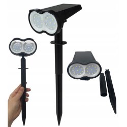Reflektor PREMIUM ruchomy solarny OGRODOWA LAMPA SOLARNA WBIJANA LED NW
