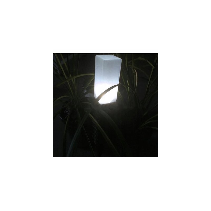 Lampka ogrodowa SOLARNA ratanowa słupek ogrodowy LAMPA wbijana barwa ZIMNA