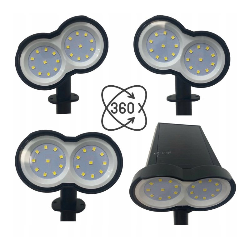 Reflektor PREMIUM ruchomy solarny OGRODOWA LAMPA SOLARNA WBIJANA LED NW