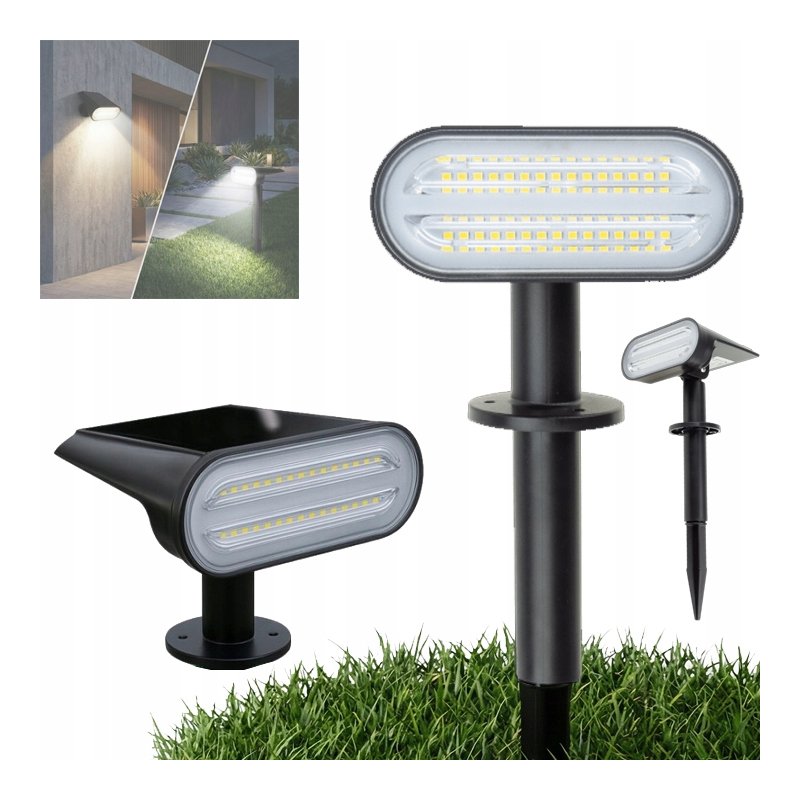 Reflektor PREMIUM ruchomy solarny OGRODOWA LAMPA SOLARNA WBIJANA LED NW