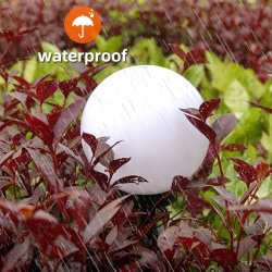 Lampka ogrodowa SOLARNA LAMPA KULA PCV 10cm wbijana LED barwa ZIMNA