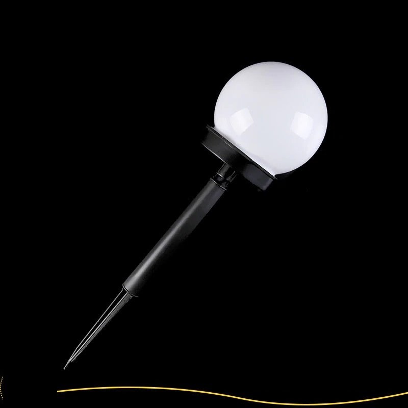 Lampka ogrodowa SOLARNA LAMPA KULA PCV 10cm wbijana LED barwa ZIMNA