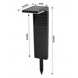 Lampka ogrodowa SOLARNA słupek ogrodowy IP64 lampa wbijana MOCNA NEUTRALNA