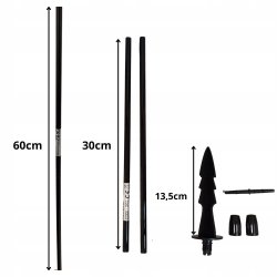 Lampka PREMIUM ogrodowa SOLARNA LAMPA wbijana 78cm LED barwa 4000K NW IP65