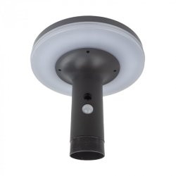 Lampka PREMIUM ogrodowa SOLARNA TALERZ słupek ogrodowy mocny LED NW + PIR