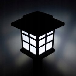 Lampka ogrodowa SOLARNA Latarenka mała lampa RETRO wbijana barwa ZIMNA