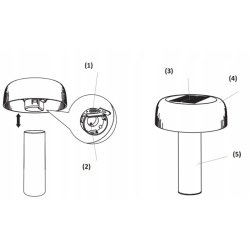 Lampka PREMIUM ogrodowa 2w1 SOLARNA słupek ogrodowy SOLARNY i na USB