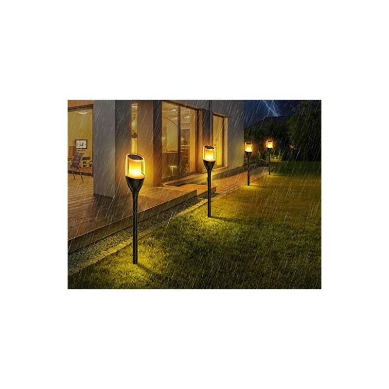 Lampa Solarna LED LATARNIA POCHODNIA WBIJANA Płomień 65cm Mocna PREMIUM