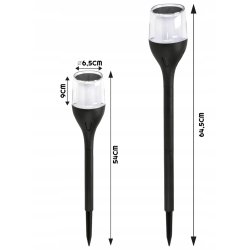 Lampa Solarna LED LATARNIA POCHODNIA WBIJANA Płomień 65cm Mocna PREMIUM