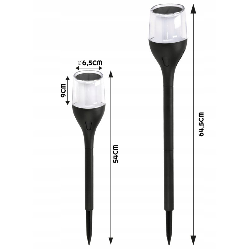 Lampa Solarna LED LATARNIA POCHODNIA WBIJANA Płomień 65cm Mocna PREMIUM