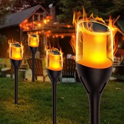 Lampa Solarna LED LATARNIA POCHODNIA WBIJANA Płomień 65cm Mocna PREMIUM