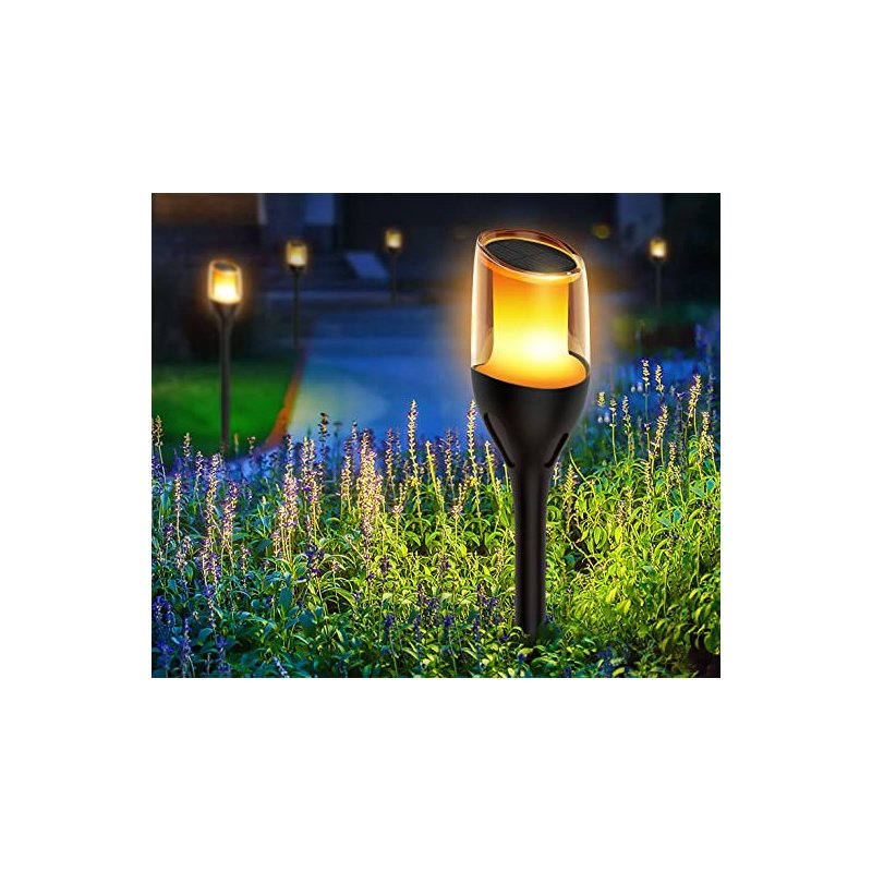 Lampa Solarna LED LATARNIA POCHODNIA WBIJANA Płomień 65cm Mocna PREMIUM