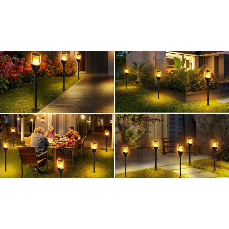 Lampa Solarna LED LATARNIA POCHODNIA WBIJANA Płomień 65cm Mocna PREMIUM