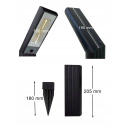 Lampka PREMIUM ogrodowa 2w1 SOLARNA słupek ogrodowy SOLARNY 97cm