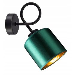 LAMPA KINKIET ścienny stały E27 LOFT abażur złoty