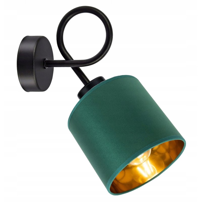 LAMPA KINKIET ścienny stały E27 LOFT abażur złoty