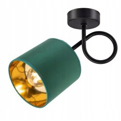 LAMPA KINKIET ścienny stały E27 LOFT abażur złoty