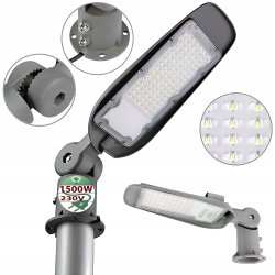 Lampa uliczna przemysłowa parkowa na słup IP65 LED 1500W sieciow 230V Zimna