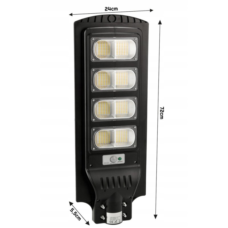 Uliczna Lampa solarna IP65 LED 120W NW czujnik MV