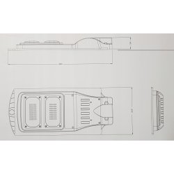 Uliczna Lampa solarna IP65 LED 60W NW + czujnik MV