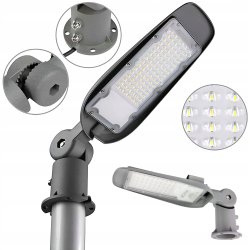 Lampa uliczna przemysłowa parkowa na słup IP65 LED 1000W sieciow 230V Zimna
